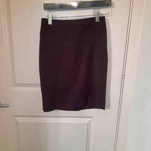 Brown pencil skirt